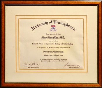 美國賓州大學博士後研究員