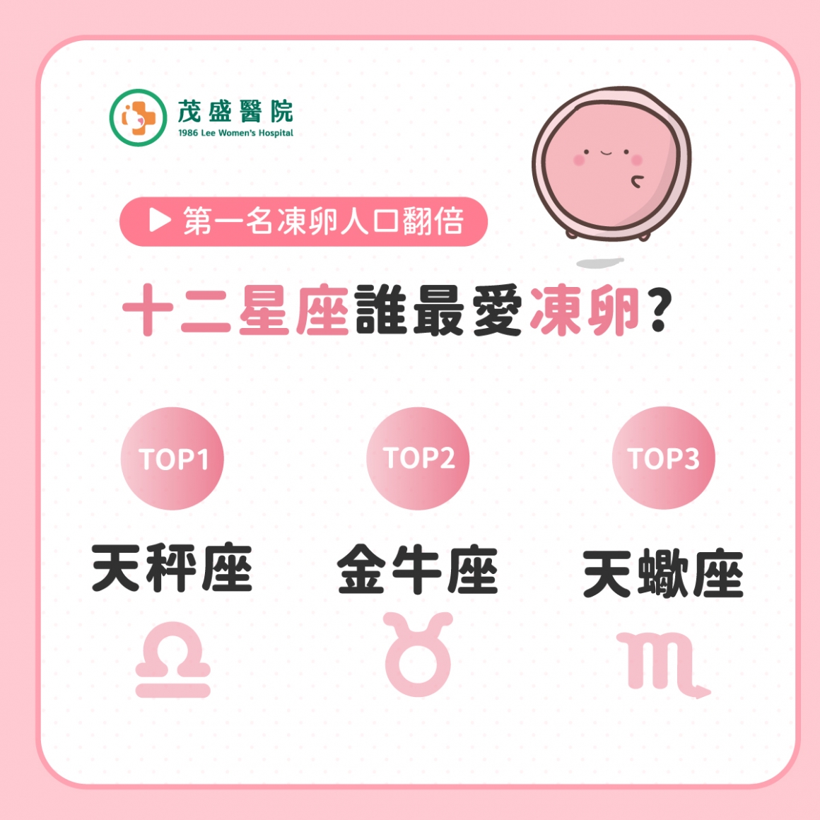 凍卵12星座 凍卵12星座